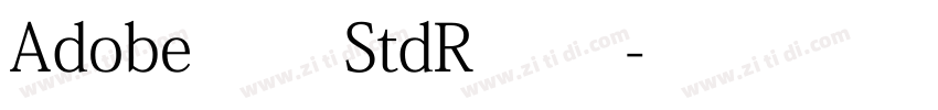Adobe 黑体StdR 常规字体转换